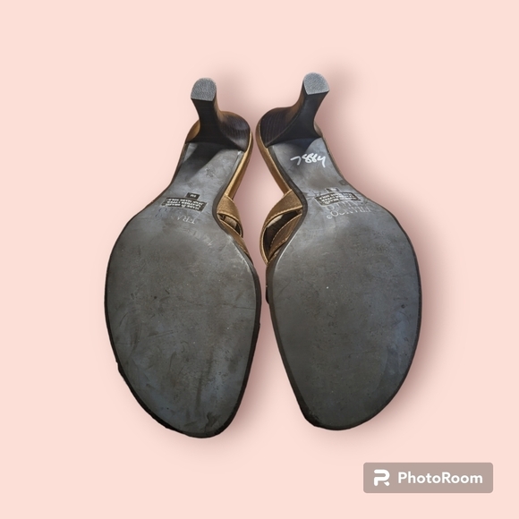 FRANCO SARTO Metallic Gold Sandals Size 9M - Picture 11 of 13